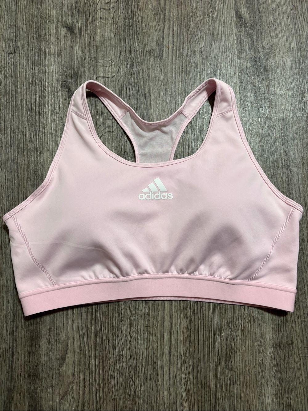 Adidas Women’s Pink Racerback Sports Bra Padded Medium Support